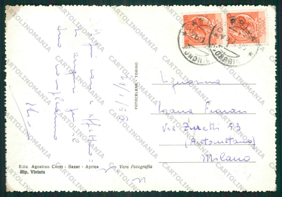 Sondrio Aprica Sci Foto FG cartolina ZK2034 – retro