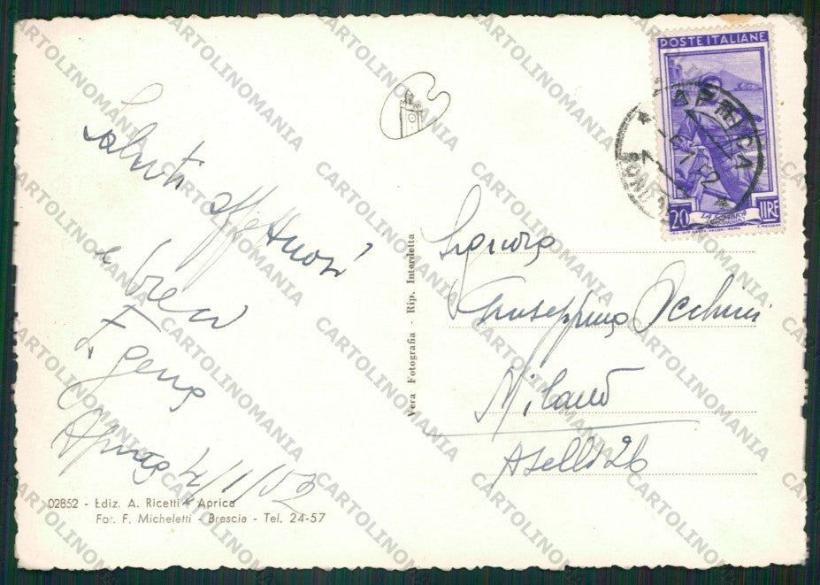 Sondrio Aprica Foto FG cartolina ZK2036 – retro