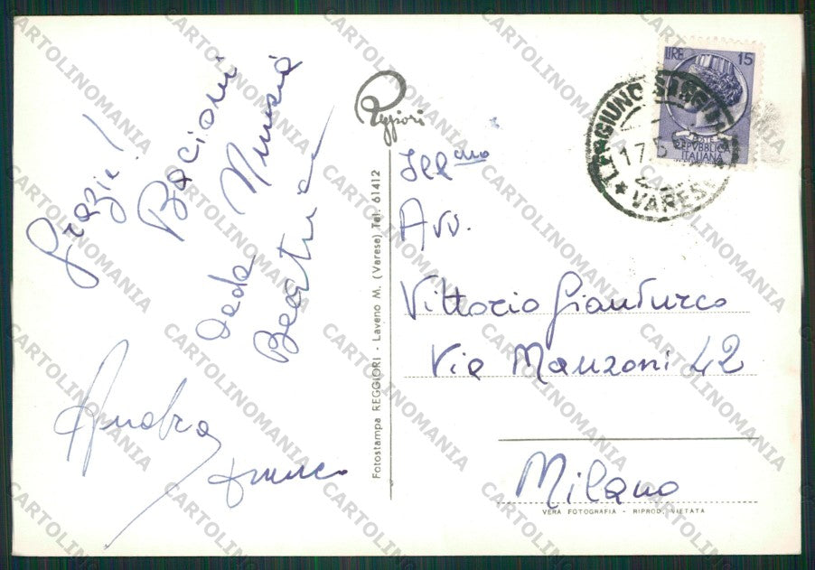 Varese Leggiuno Arolo Foto FG cartolina ZK2057 – retro