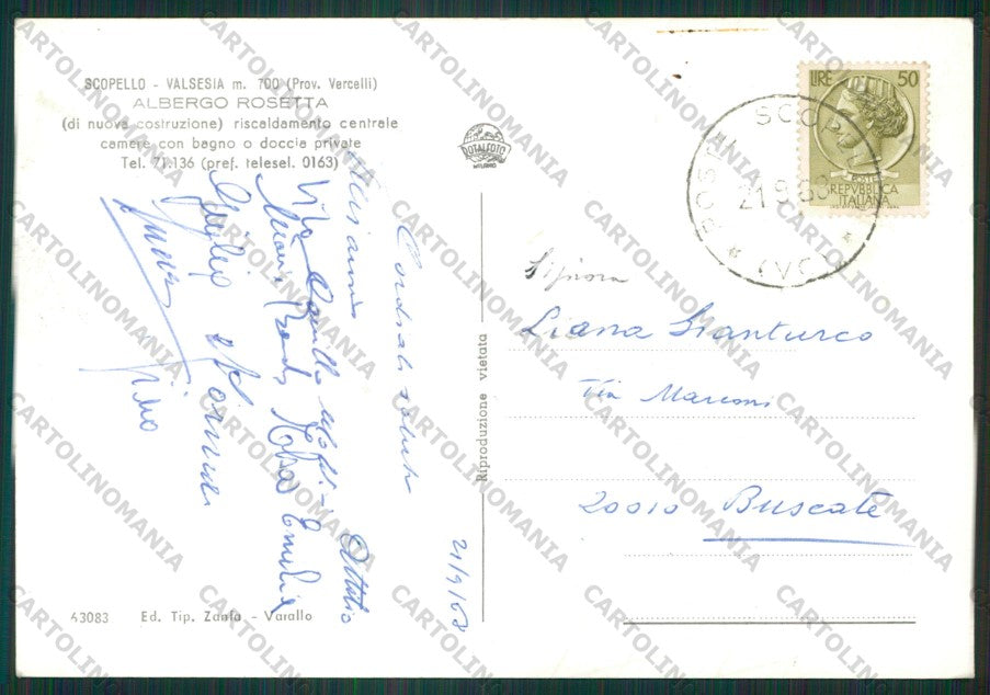 Vercelli Scopello Foto FG cartolina ZK2065 – retro