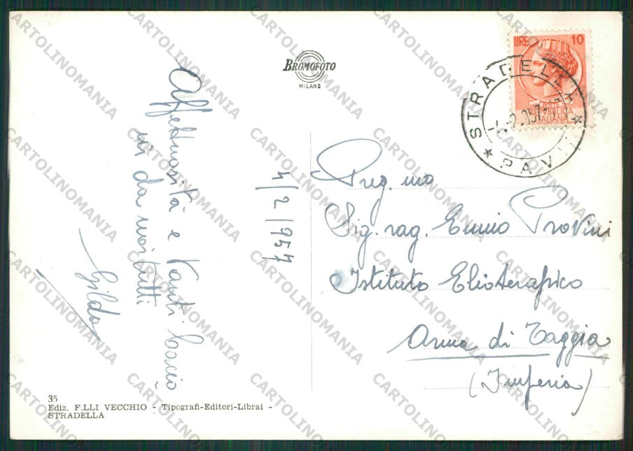 Pavia Stradella Foto FG cartolina ZK2077 – retro