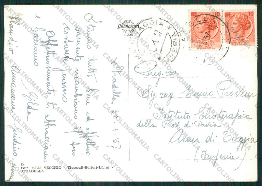 Pavia Stradella Piscina Comunale Foto FG cartolina ZK2078 – retro