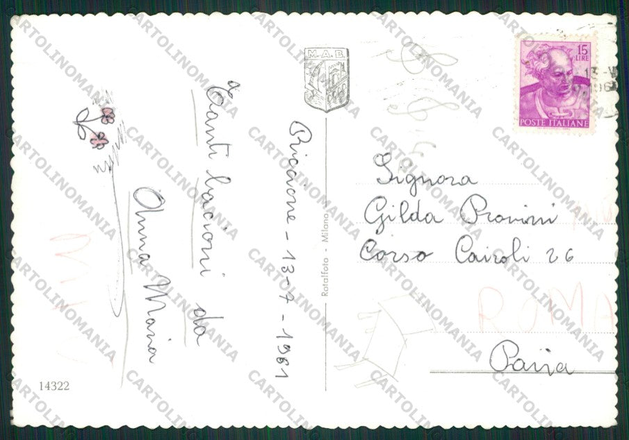 Rimini Riccione Saluti da Foto FG cartolina ZK2090 – retro