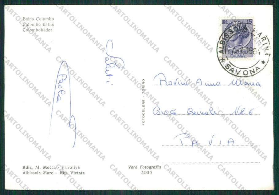 Savona Albissola Barche Foto FG cartolina ZK2096 – retro