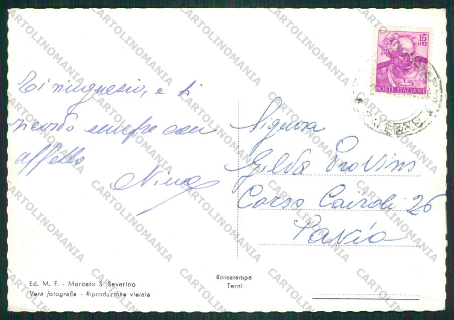 Salerno Mercato San Severino Foto FG cartolina ZK2131 – retro