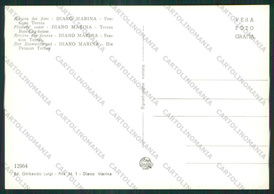 Imperia Diano Marina Foto FG cartolina ZK2140 – retro