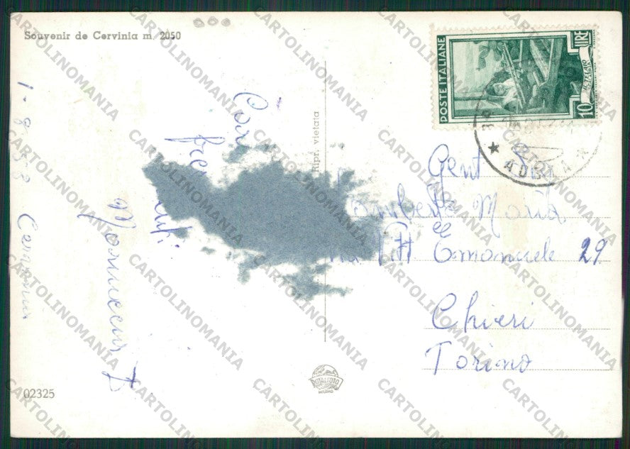 Aosta Valtournenche Cervinia Saluti da ABRASA Foto FG cartolina ZK2141 – retro