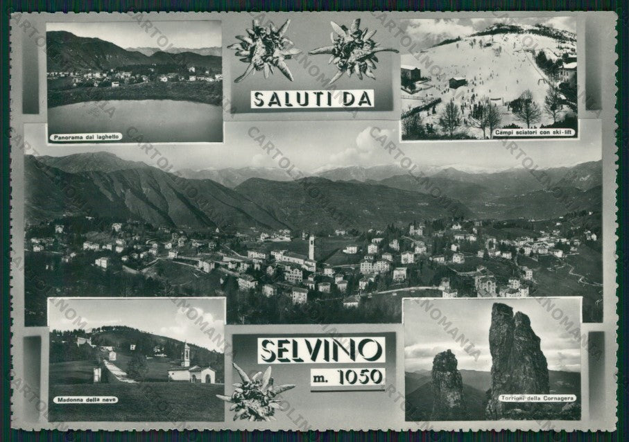 Bergamo Selvino Saluti da Foto FG cartolina ZK2143 – fronte