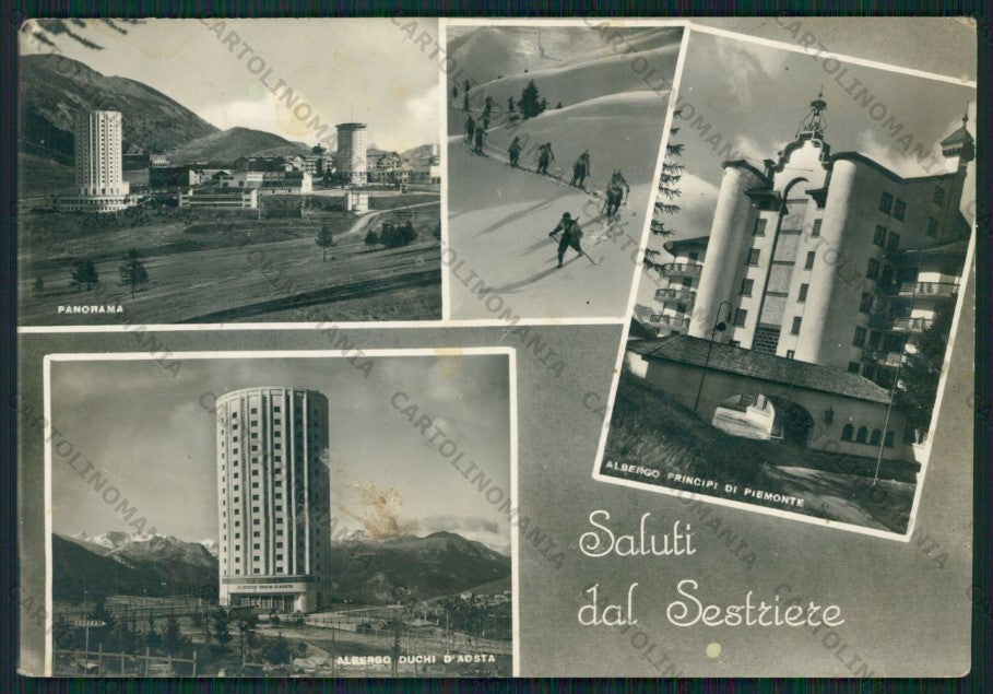 Torino Sestriere Sci Saluti da Foto FG cartolina ZK2146 – fronte