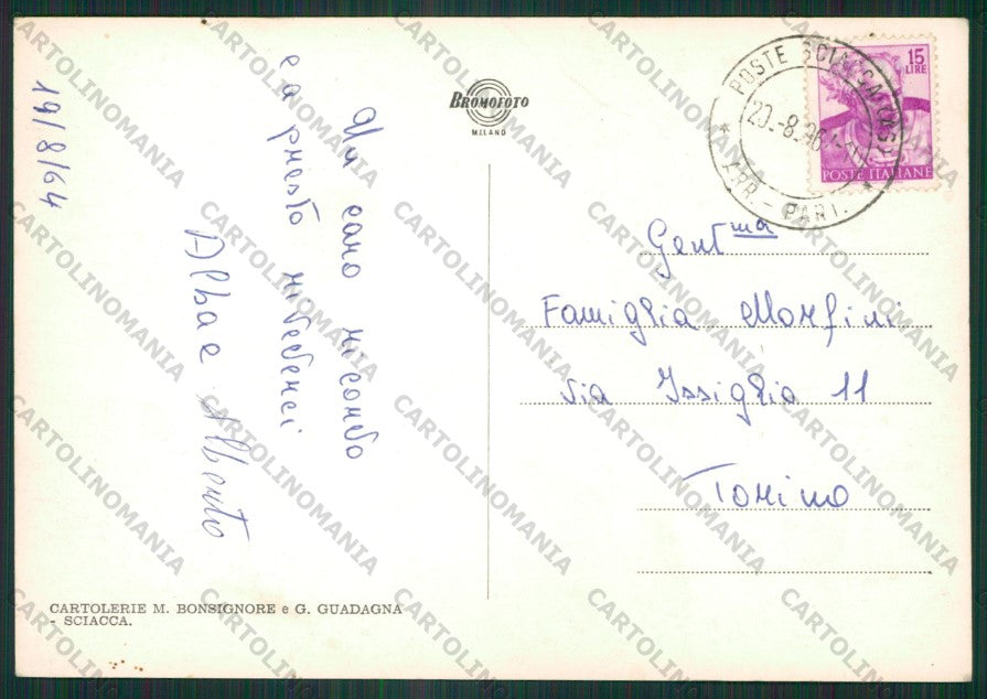 Agrigento Sciacca Saluti da Foto FG cartolina ZK2147 – retro