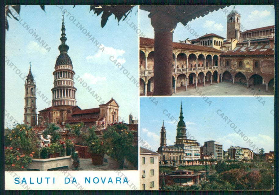 Novara Città Saluti da Foto FG cartolina ZK2155 – fronte