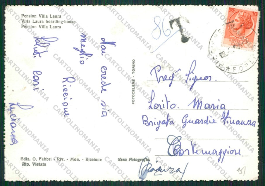 Rimini Riccione FORI Foto FG cartolina ZK2156 – retro