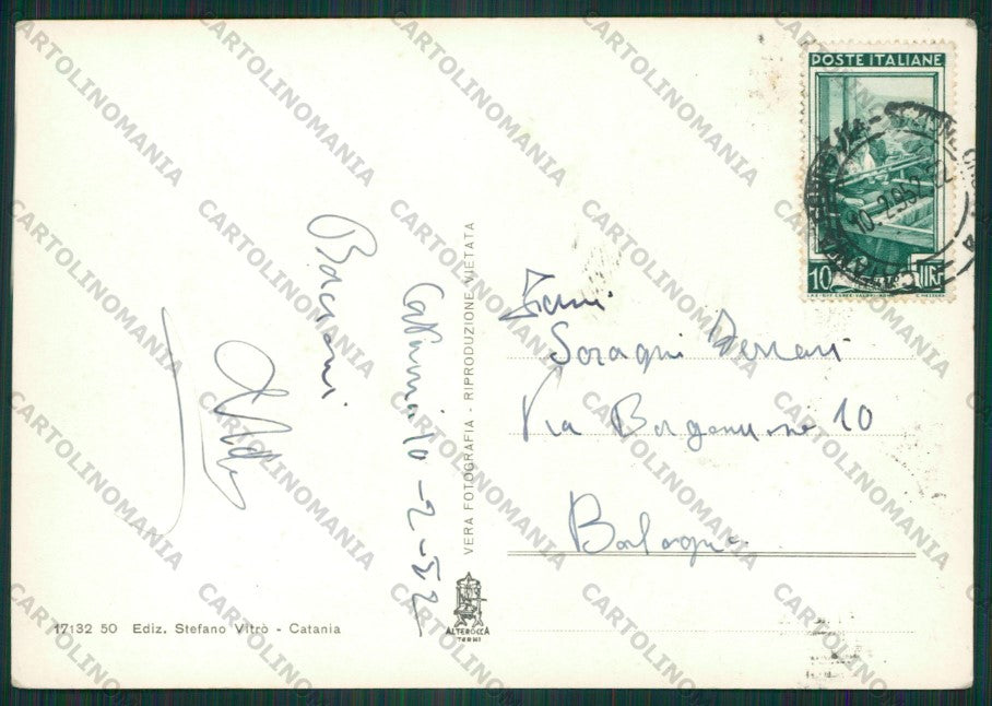 Catania Città Palazzo Poste Villa Bellini Foto FG cartolina ZK2158 – retro