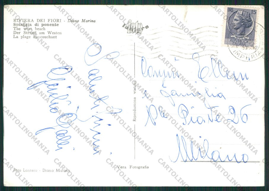 Imperia Diano Marina Foto FG cartolina ZK2163 – retro