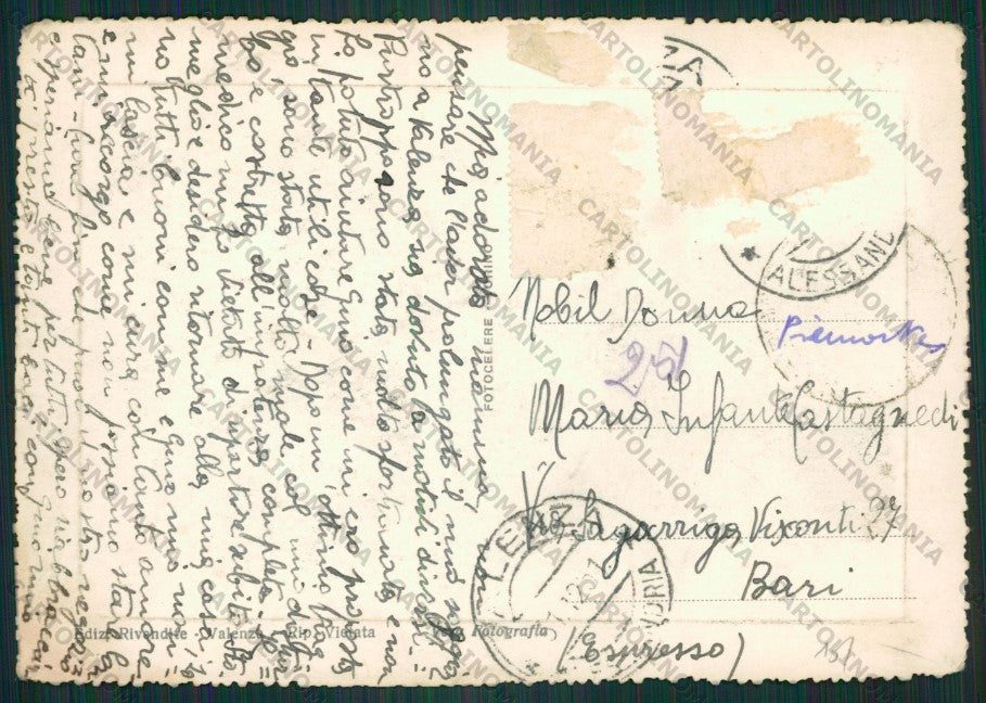 Alessandria Valenza Saluti da PIEGHINE Foto FG cartolina ZK2167 – retro