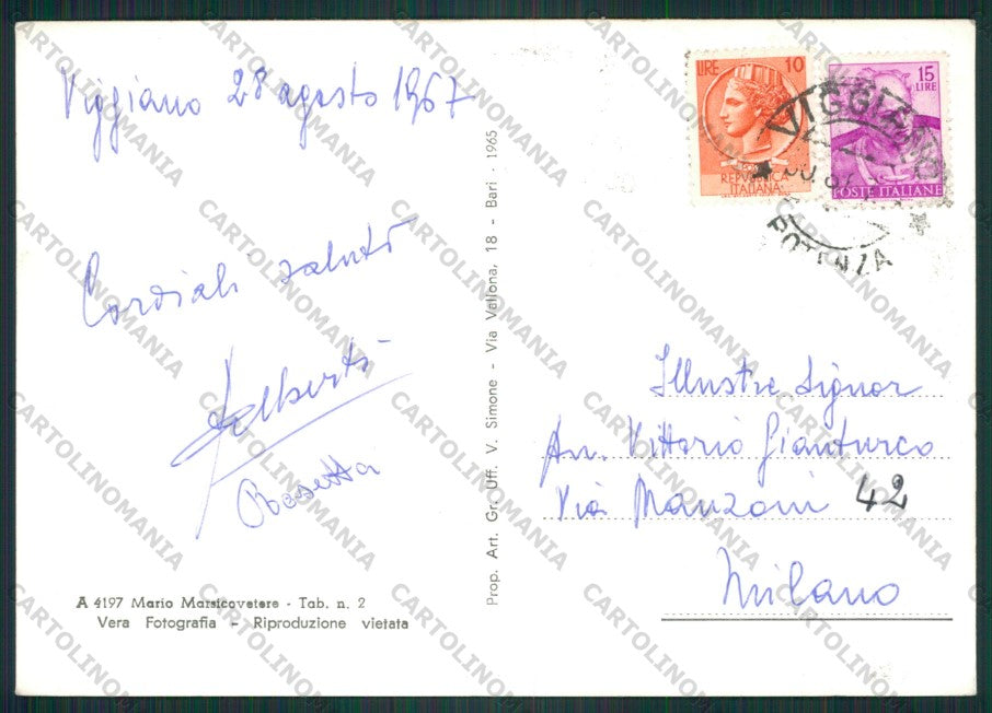 Potenza Viggiano Foto FG cartolina ZK2183 – retro