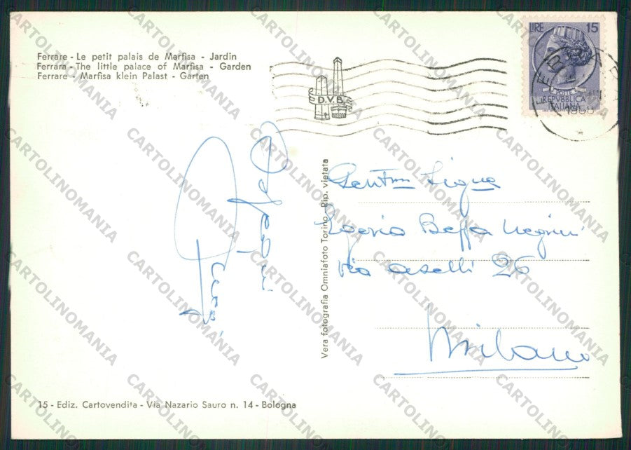 Ferrara Città Foto FG cartolina ZK2195 – retro