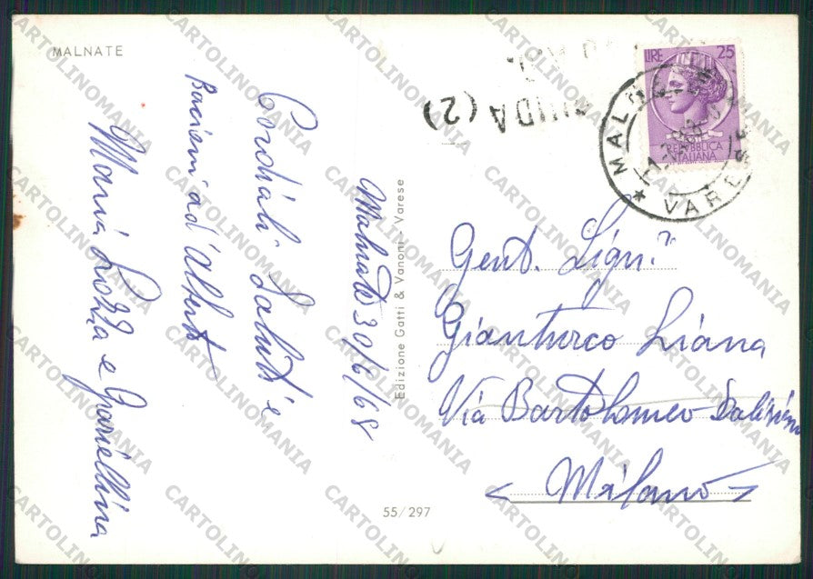 Varese Malnate Auto Foto FG cartolina ZK2196 – retro