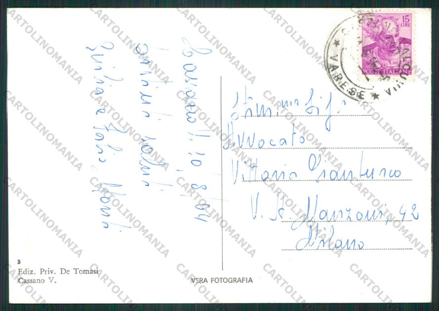 Varese Cassano Valcuvia Foto FG cartolina ZK2211 – retro