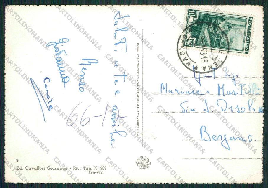 Genova Prà PIEGHINE Foto FG cartolina ZK2224 – retro