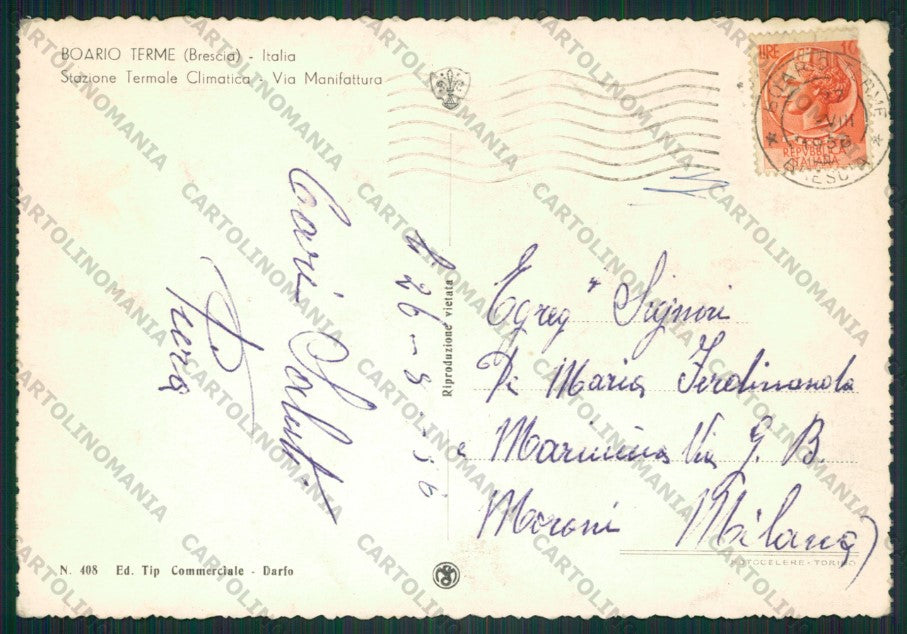 Brescia Boario Terme PIEGHINA Foto FG cartolina ZK2226 – retro