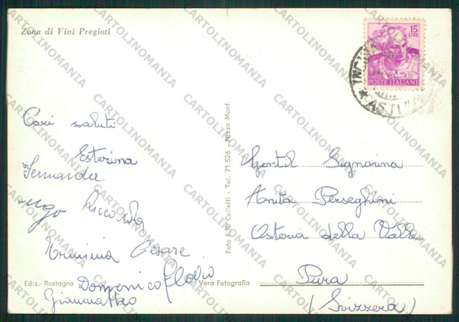 Asti Incisa Scapaccino STRAPPINO Foto FG cartolina ZK2233 – retro