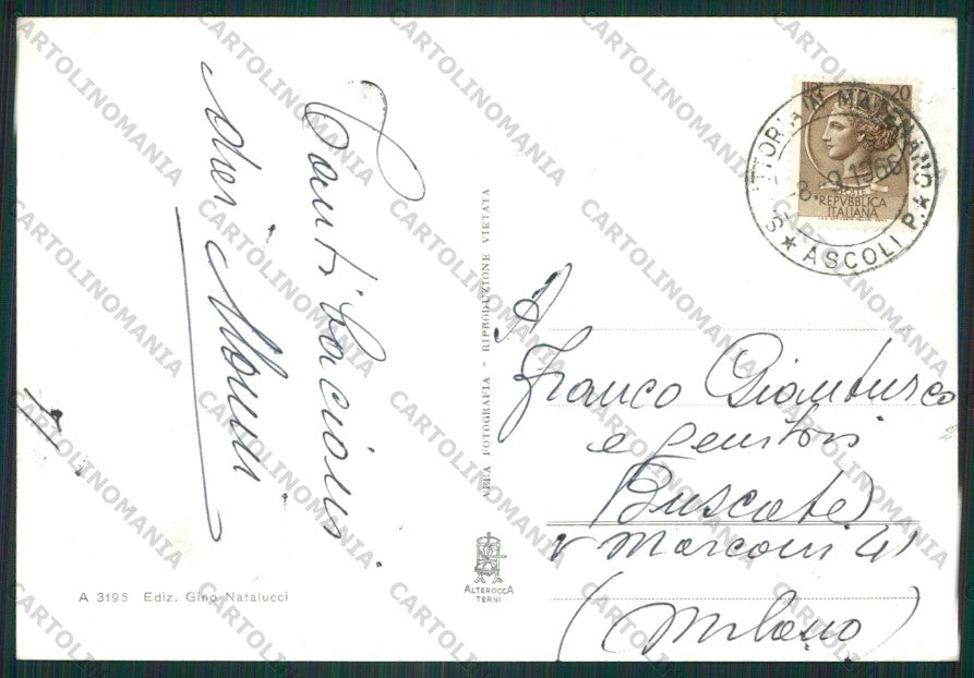 Ascoli Piceno Santa Vittoria Matenano Foto FG cartolina ZK2235 – retro