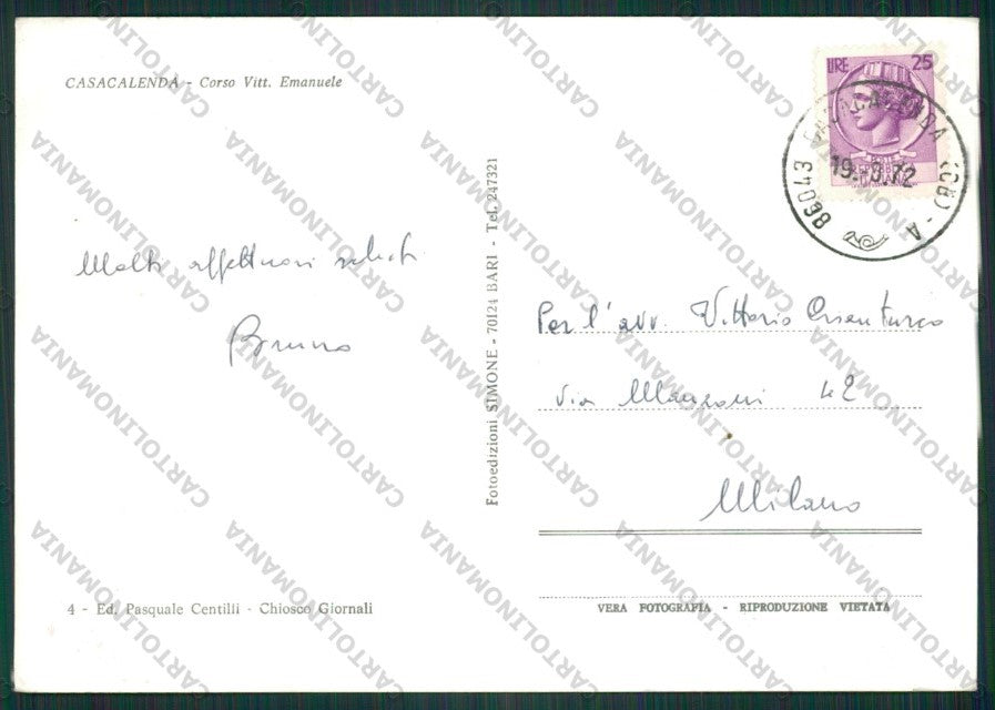 Campobasso Casacalenda Foto FG cartolina ZK2237 – retro
