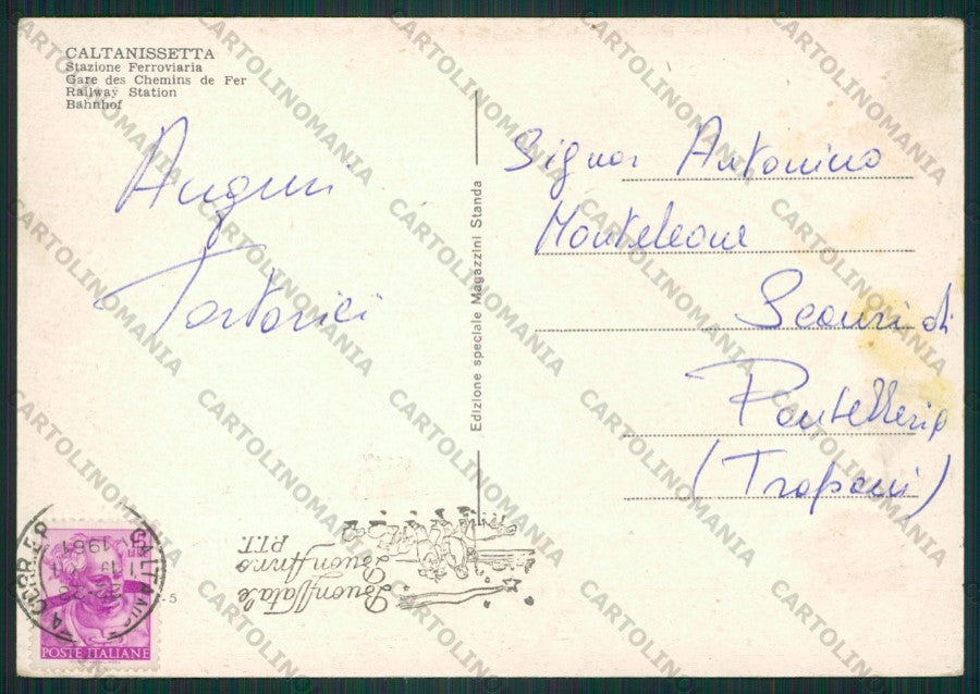 Caltanissetta Città Stazione FG cartolina ZK2246 – retro