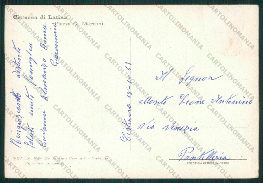 Latina Cisterna FG cartolina ZK2257 – retro