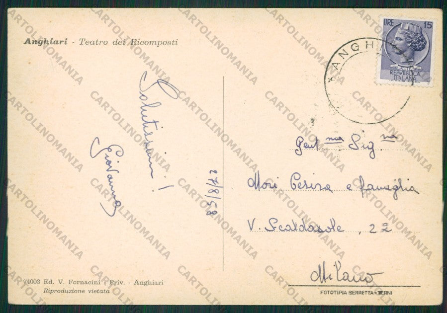 Arezzo Anghiari FG cartolina ZK2280 – retro