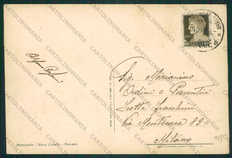 Cosenza Rossano FG cartolina ZK2298 – retro