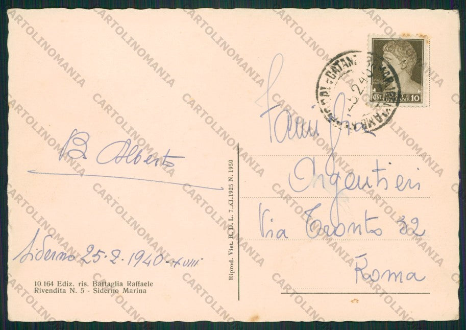Reggio Calabria Siderno FG cartolina ZK2302 – retro