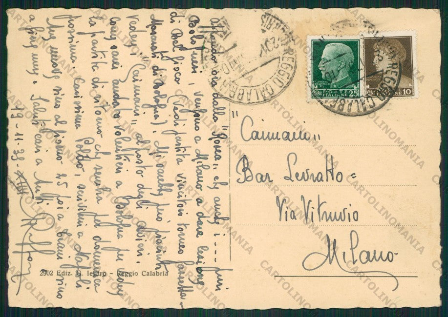 Reggio Calabria Città FG cartolina ZK2311 – retro