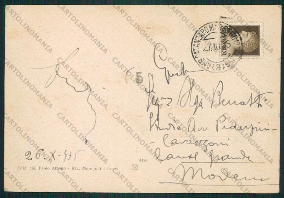 Reggio Calabria Locri FG cartolina ZK2315 – retro