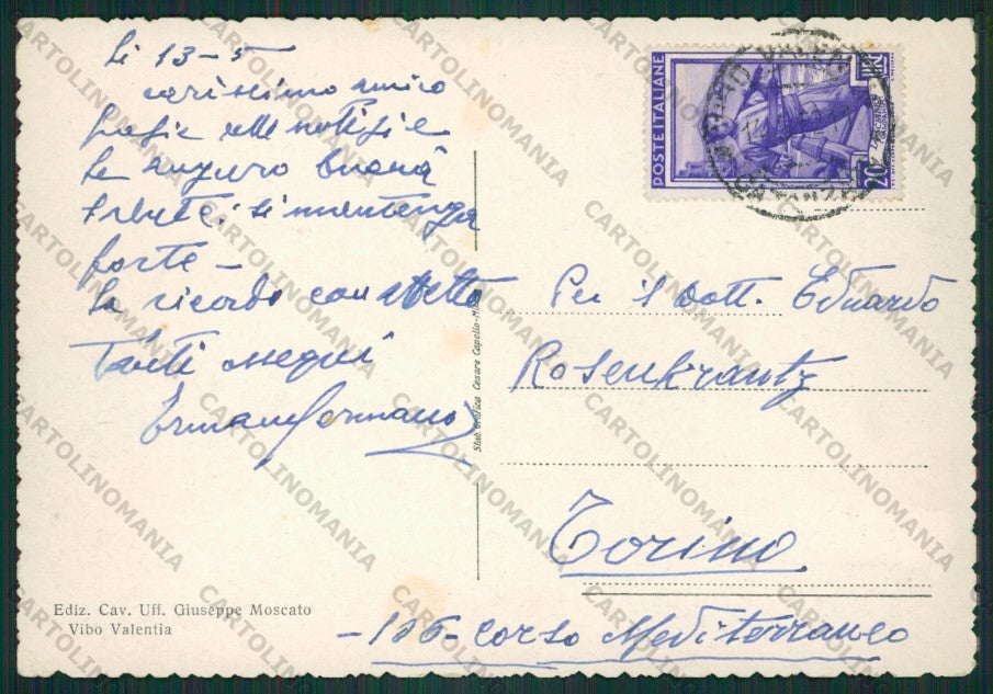 Vibo Valentia Città FG cartolina ZK2316 – retro