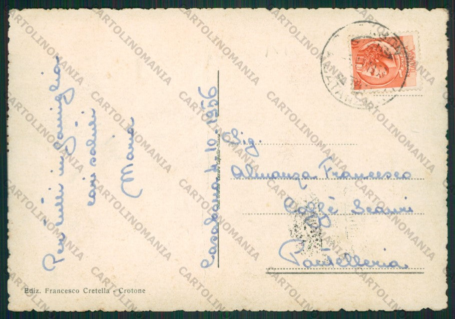 Crotone Città PIEGATA FG cartolina ZK2325 – retro