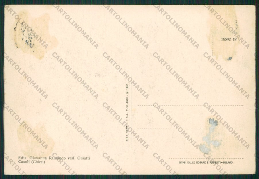 Chieti Casoli COLLA FG cartolina ZK2341 – retro