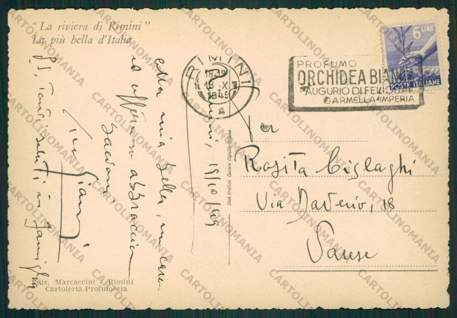 Rimini Città PIEGATA FG cartolina ZK2347 – retro