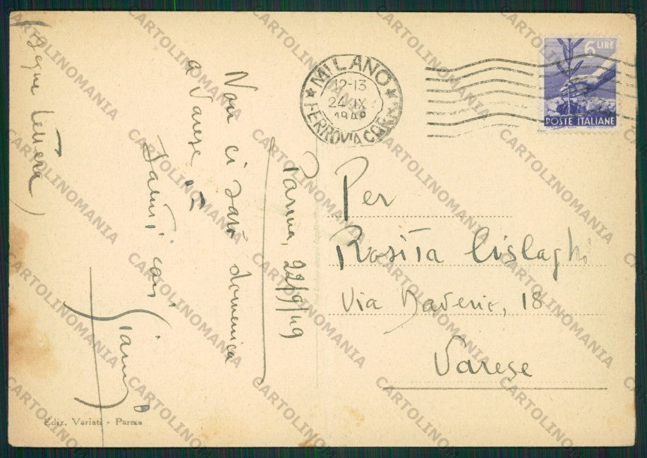 Parma Città PIEGATA FG cartolina ZK2349 – retro