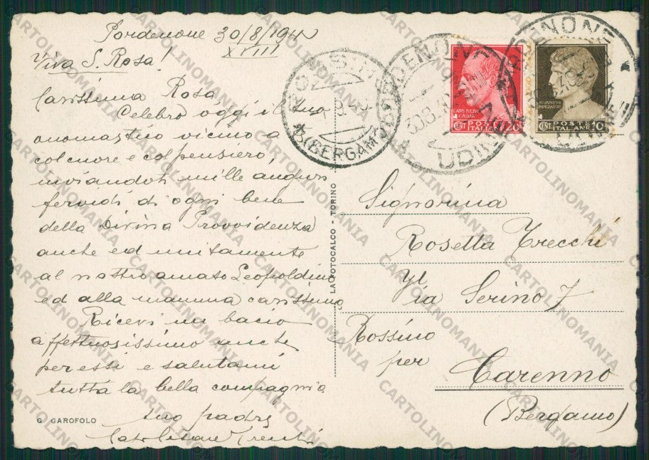 Pordenone Città FG cartolina ZK2354 – retro