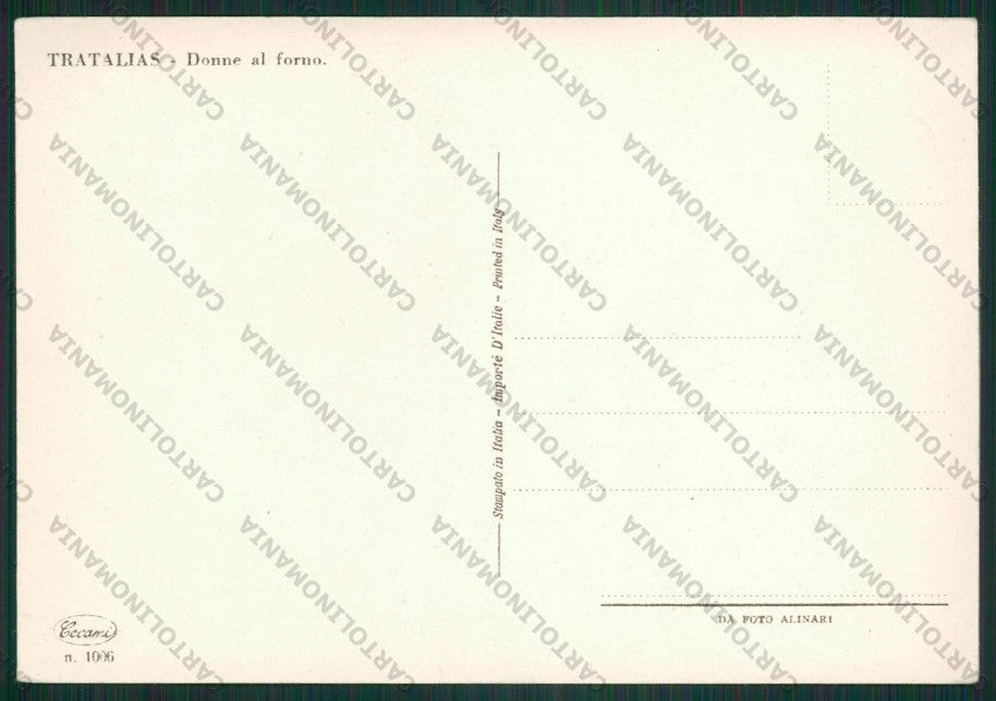 Cagliari Tratalias Costumi FG cartolina ZK2366 – retro