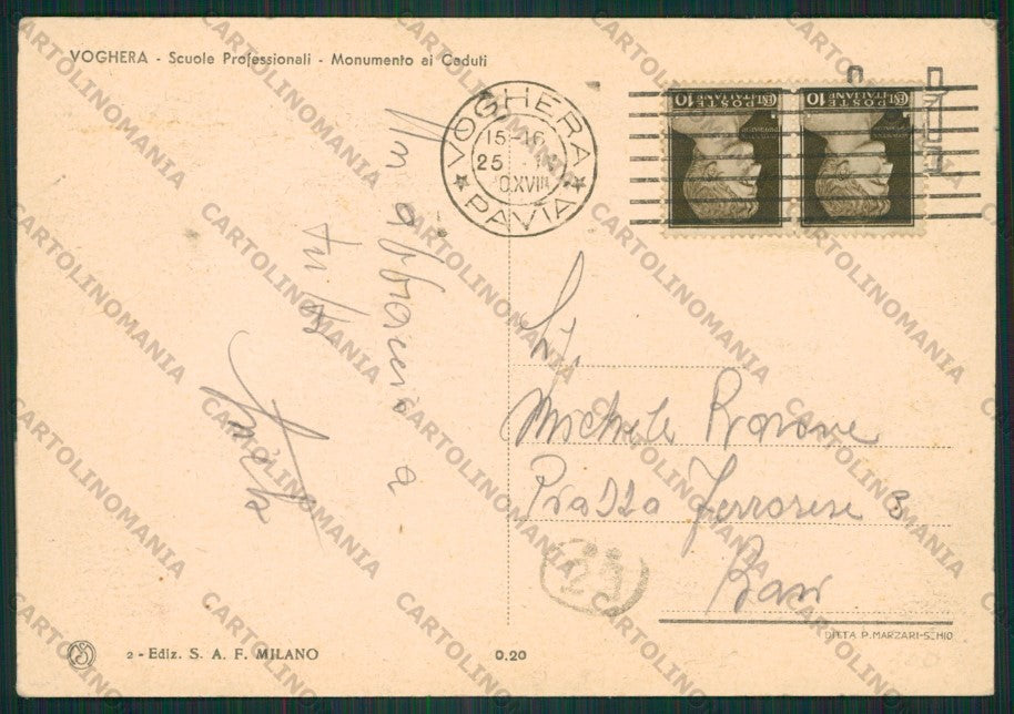 Pavia Voghera FG cartolina ZK2370 – retro