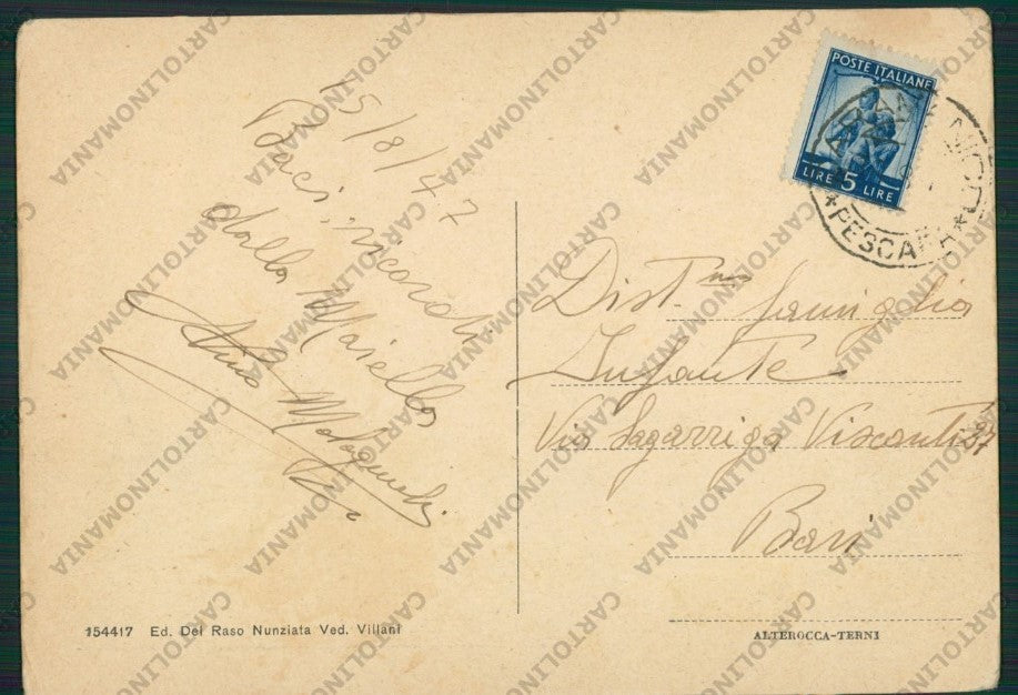 Pescara Caramanico PIEGHE FG cartolina ZK2374 – retro