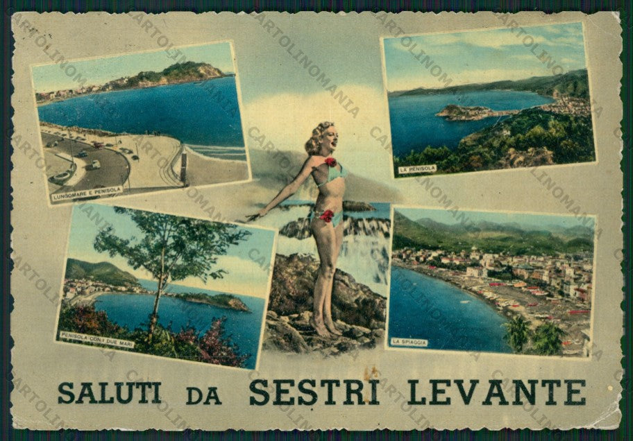 Genova Sestri Levante Saluti da PIEGHINA FG cartolina ZK2391 – fronte