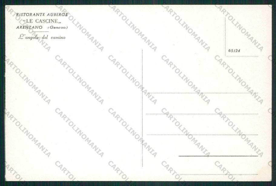 Genova Arenzano Ristorante Le Cascine FG cartolina ZK2406 – retro