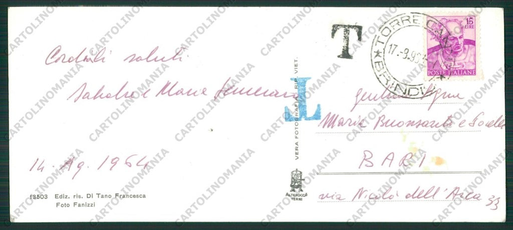 Brindisi Torre Canne FORO Panoramica Foto FG cartolina ZK2418 – retro