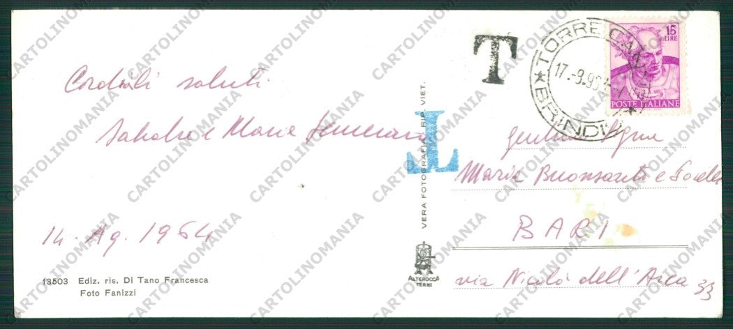 Brindisi Torre Canne FORO Panoramica Foto FG cartolina ZK2418 – retro