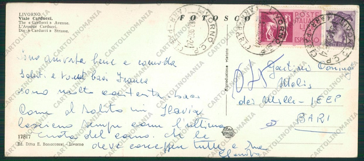 Livorno Città Panoramica Foto FG cartolina ZK2424 – retro