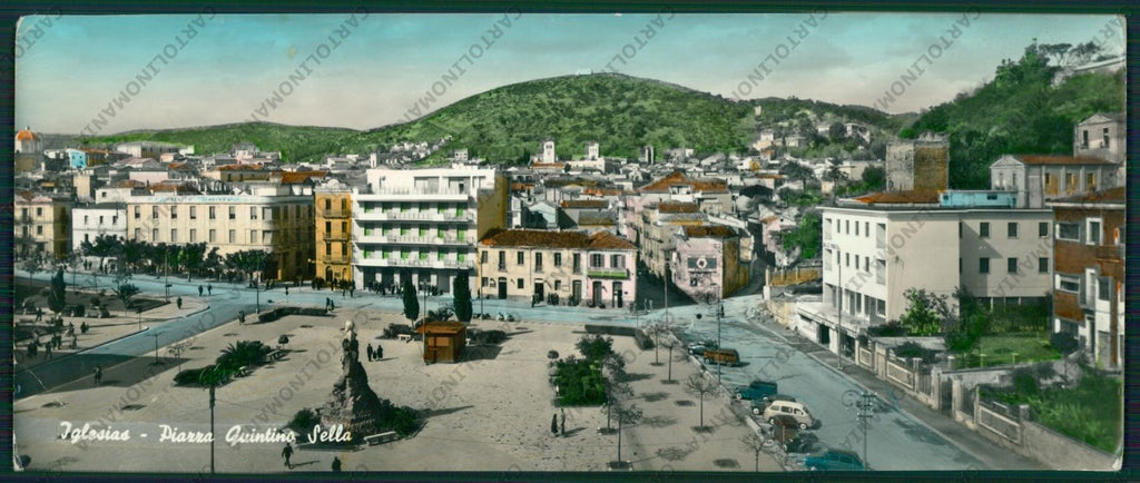 Cagliari Iglesias PIEGHINE Panoramica Foto FG cartolina ZK2434 – fronte